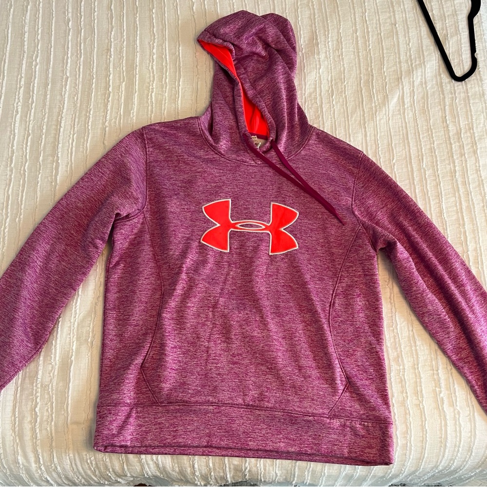 Under Armour Purple Hoodie with Pink Logo